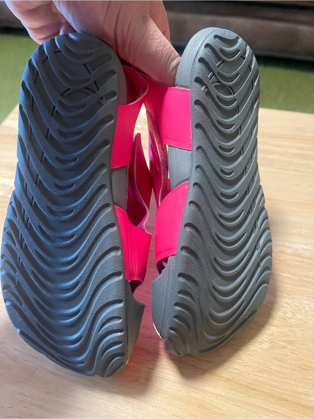 Nike Sunray Protect 2 Girls Kids Sandals Hot Pink/Grey Water/Play Shoes Size 13C